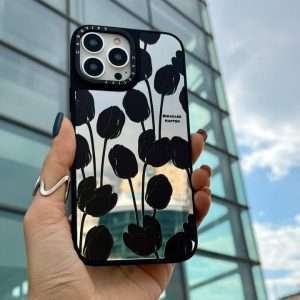 قاب گل اینه ای گل لاله سیاه Case Black tulip mirror flower