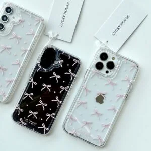 قاب شیشه ای پاپیون صورتی