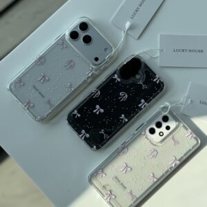 قاب شفاف طرح پاپیون صورتی
